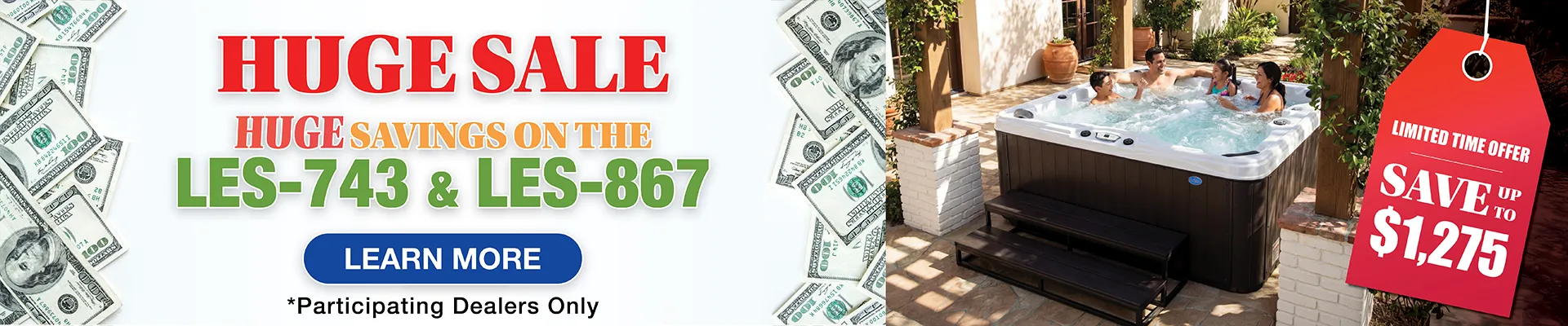 Calspas hot tub being used in a family setting - Plano